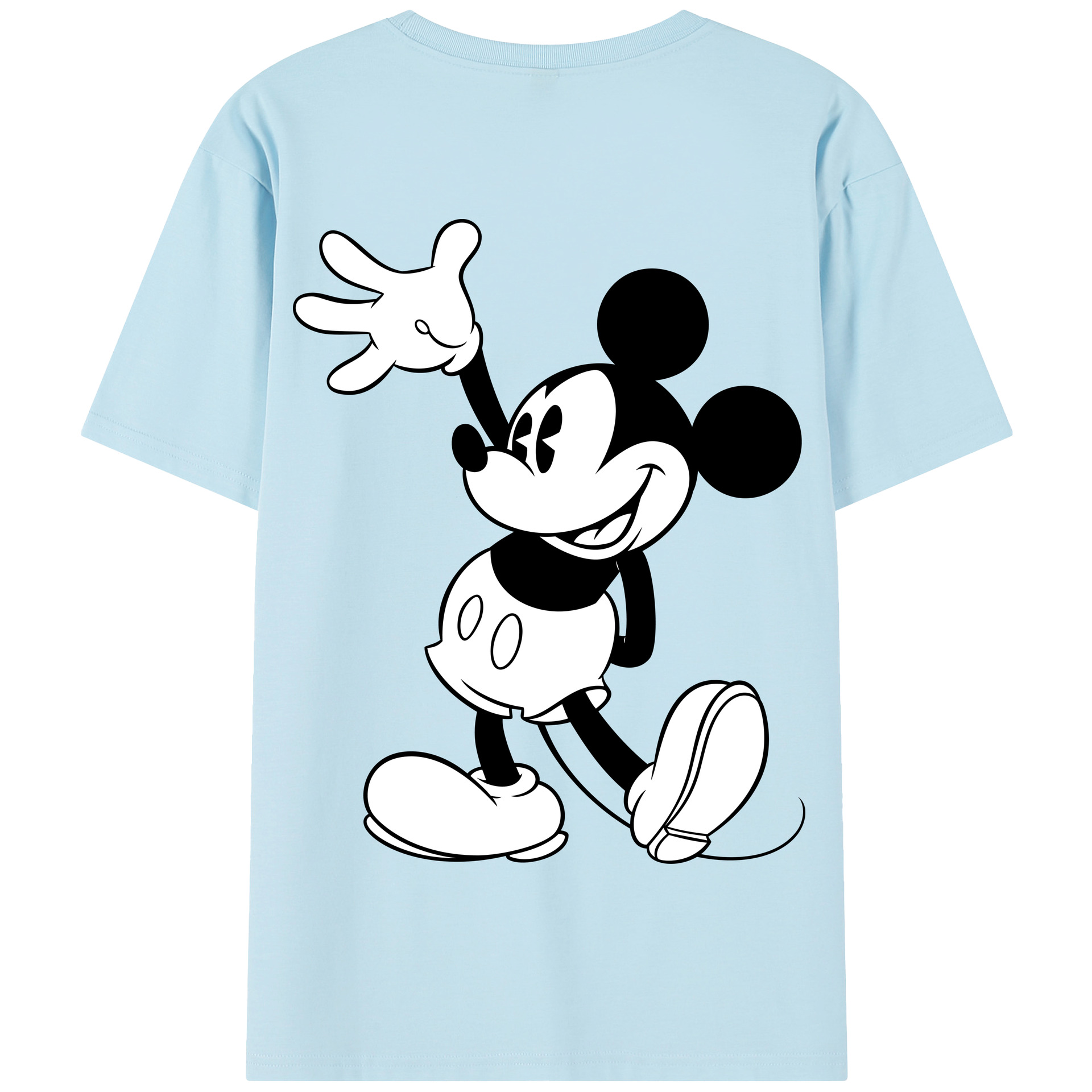 （画像用） ミッキーマウス Mickey Mouse 綿100％半袖Tシャツ（背面プリント）
